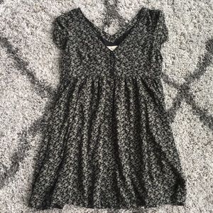 Ralph Lauren Black Floral Dress Size Medium